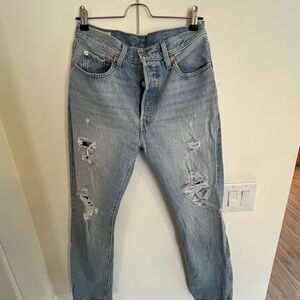 Levi’s Distressed Blue Jeans